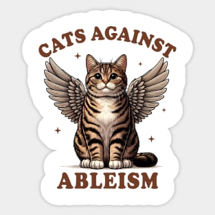 Hidden Disability Invisible Illness Cats Against Ableism Sticker